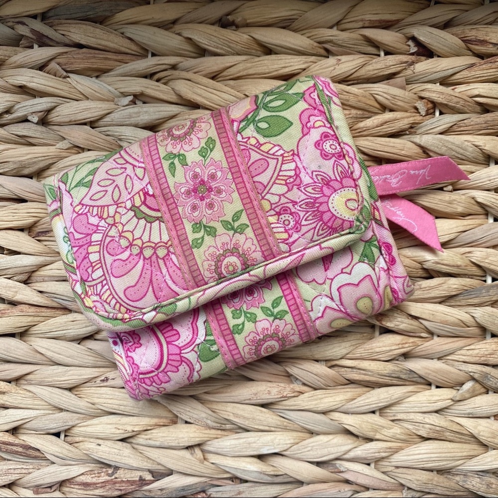 Vera Bradley Pink and Green Wallet